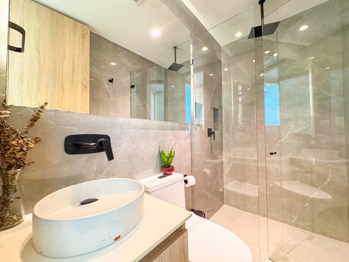 Sculptural marble bathing suite