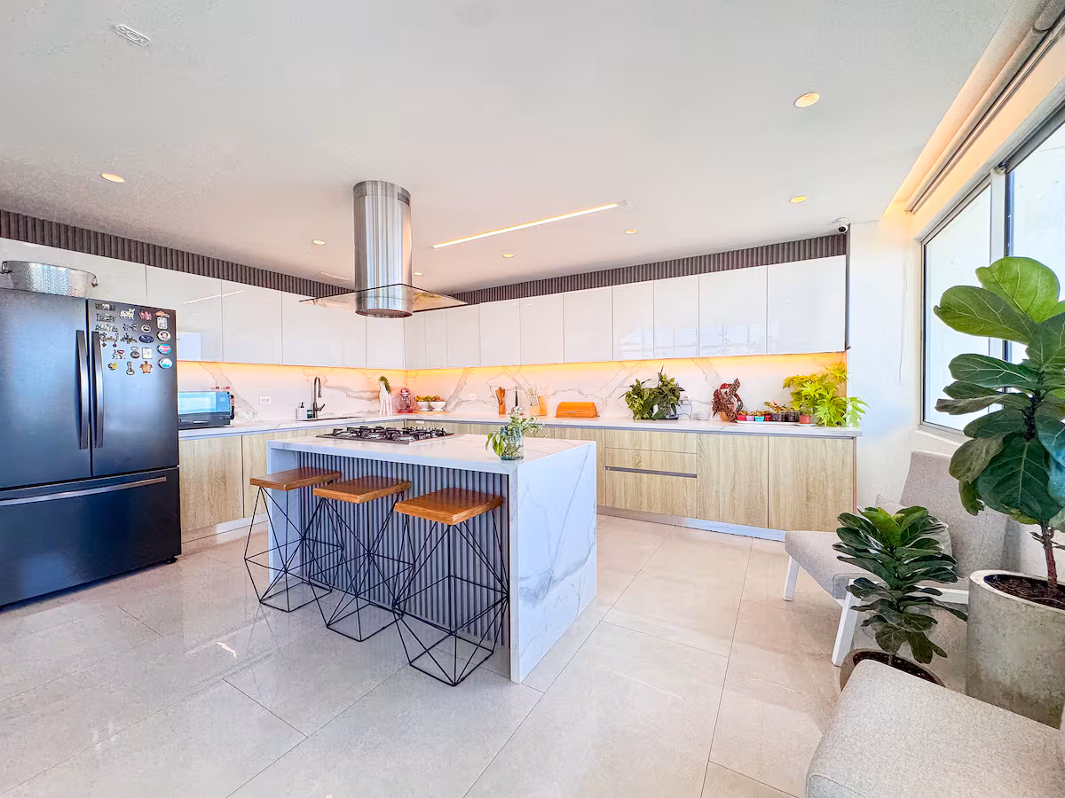 Stone island and cabinetry